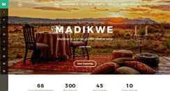 Desktop Screenshot of madikwegamereserve.net
