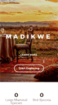 Mobile Screenshot of madikwegamereserve.net